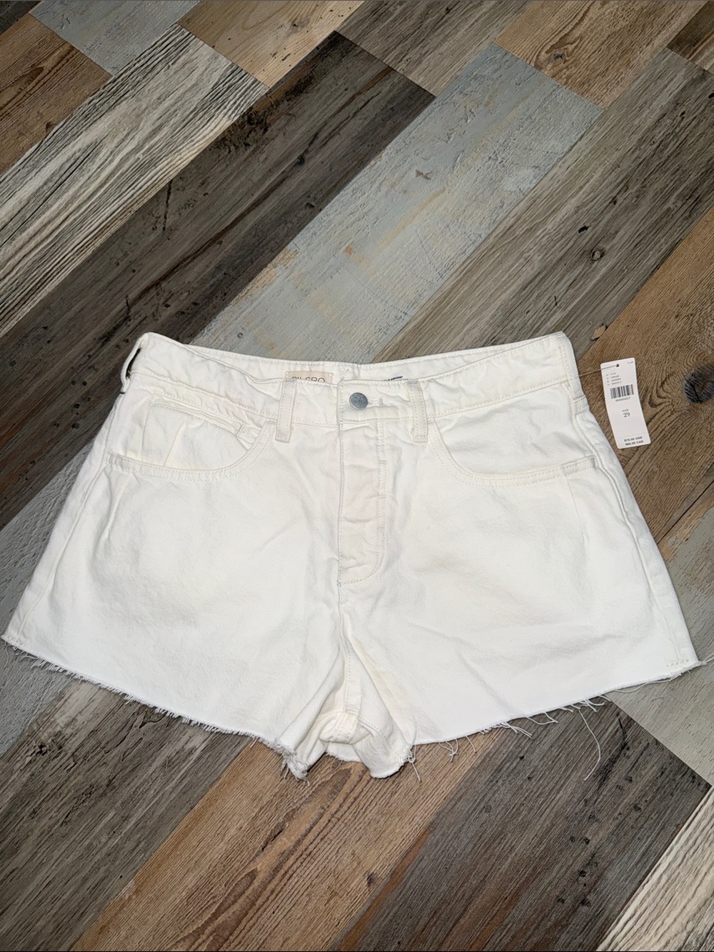 Pilcro White Denim Cutoff Shorts
